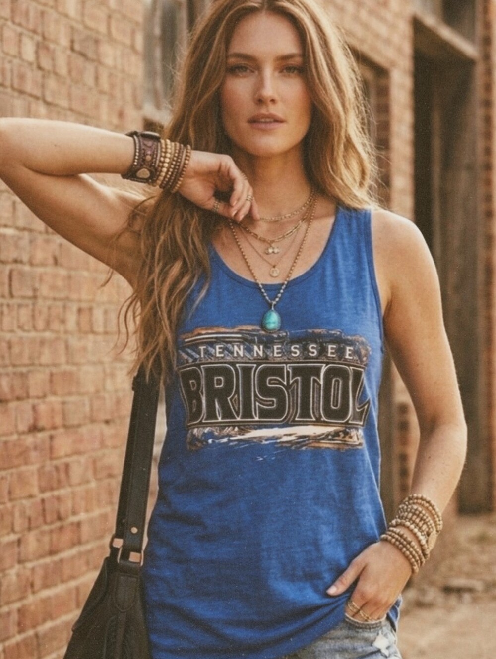 Bristol Tennessee Motor Speedway Sleeveless Nascar Racing Graphic Moto Tank Top